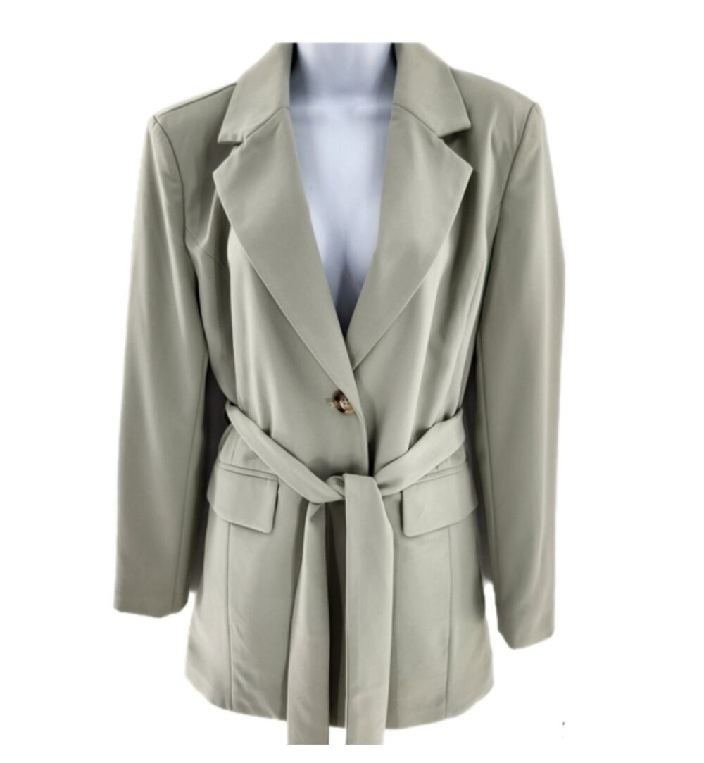 7 For All Mankind Oversized Blazer Jacket Sage Green Mint Small. No Belt.